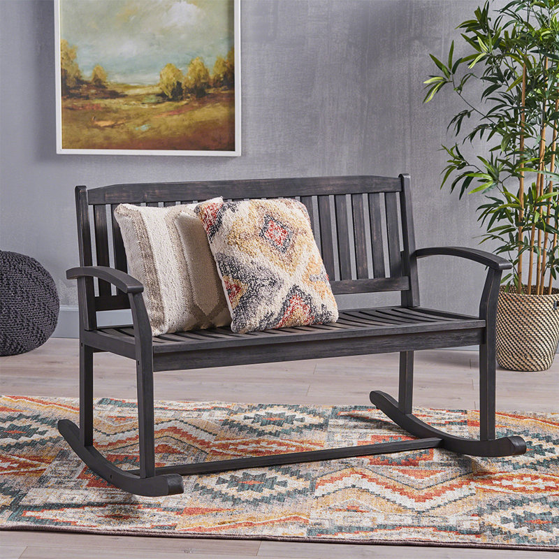 Rocking Loveseat  Acacia Wood