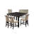 Karekin Dining Table with 4 Side Chairs and Bench in Grey
