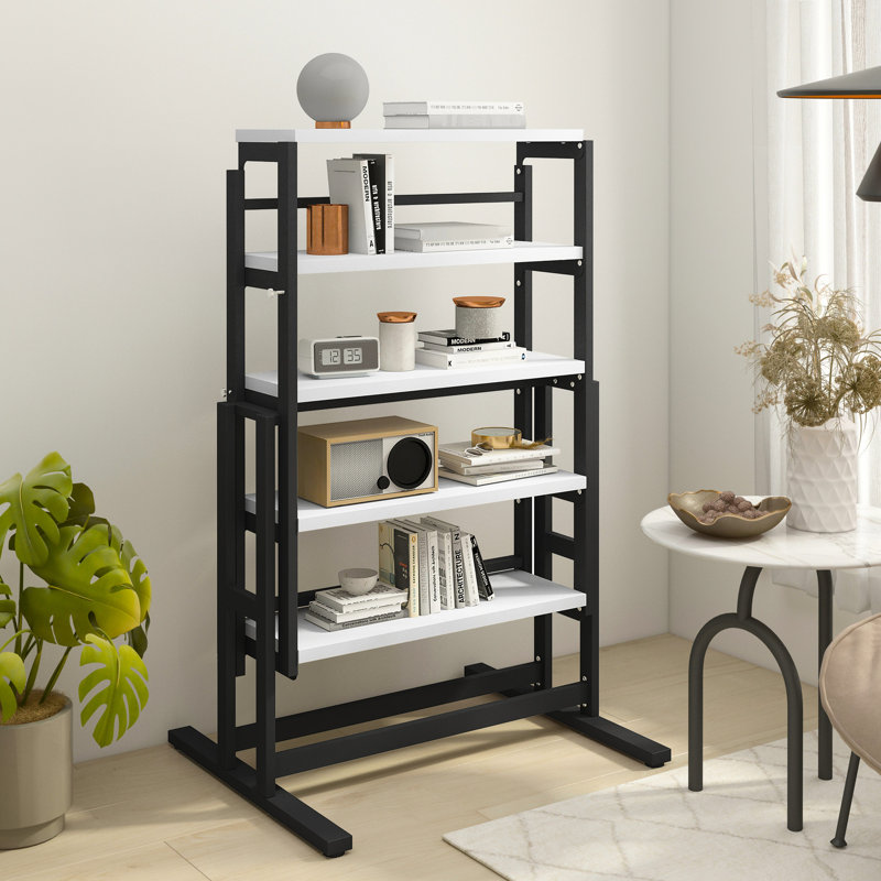 Solid Wood Convertible Table Shelf, Home Allure, White Finish Enigma,