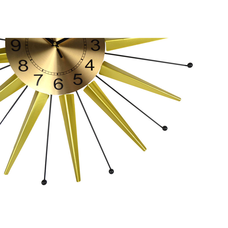 Très grande horloge murale Sunburst