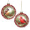 Pearl Berry Cardinal Ornament - 4 Inches Set Of 6