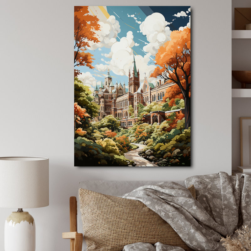 «College University Buildings University I - Cityscapes», reproduction sur toile, H 44 po x l 34 po x P 1,5 po, Toile tendue