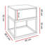 Asana 45cm W Steel Bedside Table-1791669842