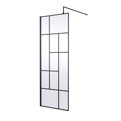 760 mm W Walk In Semi-Frameless Wet Room Glass Screens