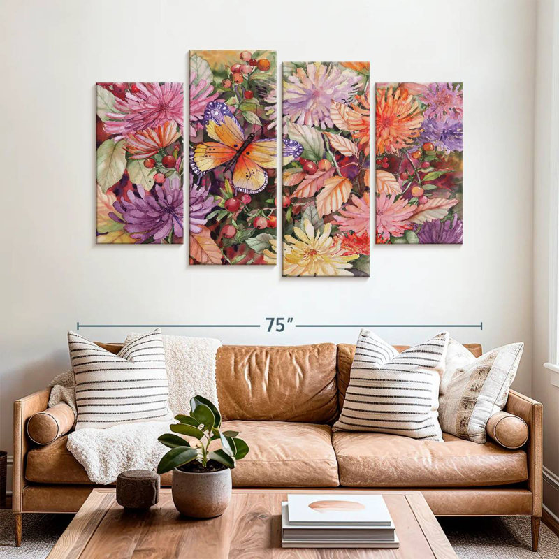 Harnek papillon et dahlia