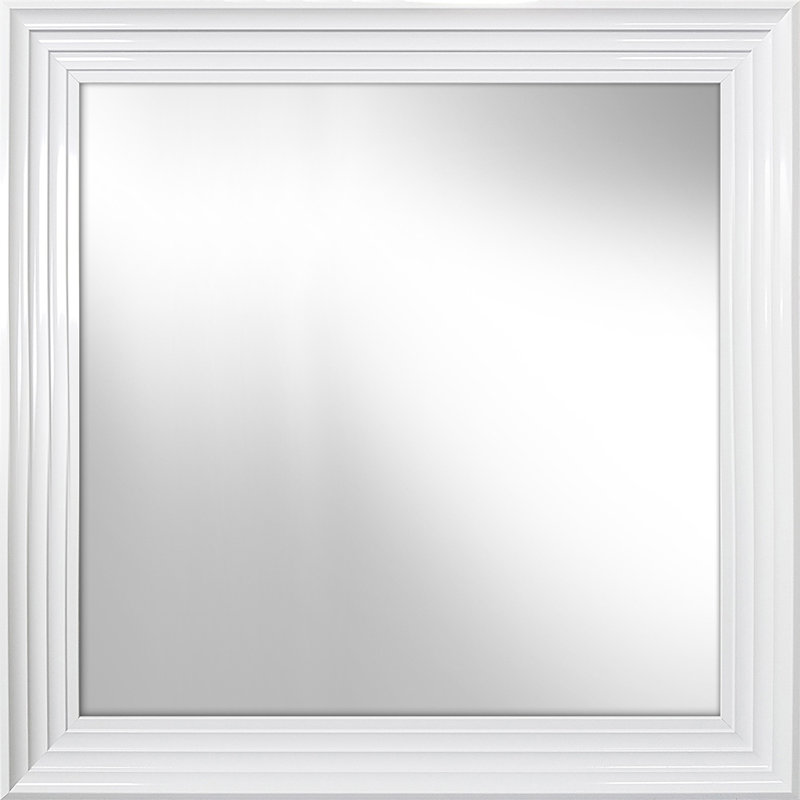 Lydia Plastic Flat Leaning Mirror, White