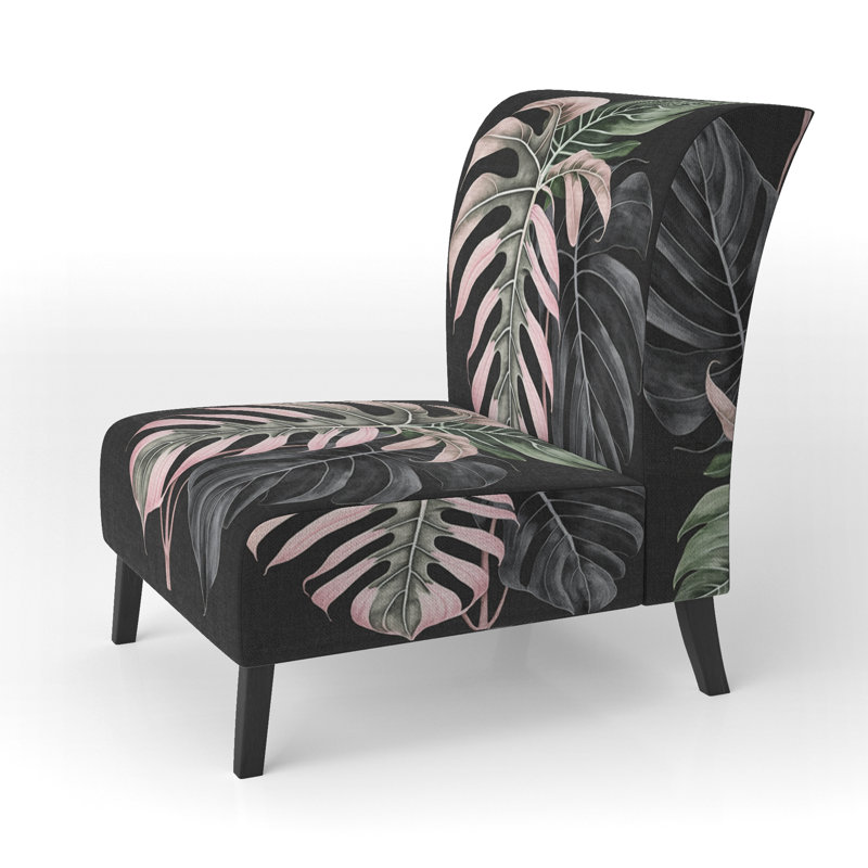 Moorton Upholstered Accent Chair , Pink/Green/Black