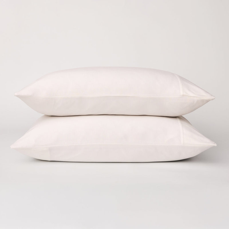Cloudten Bedding Bamboo Jersey Pillowcase Set - Standard (White), Standard, White