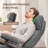 Lullacloud Manual Nursery Glider Chair With Multi Position Armrests And Adjustable Headrest - Black-126486573