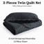 Ensemble de couvre-lit matelassé embossé - Couvre-lit en microfibre ultra doux avec taies décoratives, literie de style hôtel pour les lits hauts-124241672-124241670