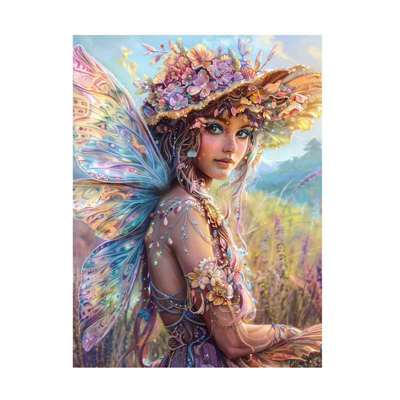 Art sur toile «chapeau» de Bonny, H 19 po x l 14 po
