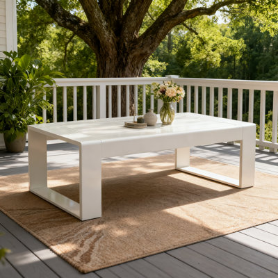 Modern Outdoor Aluminum Rectangle Coffee Table
