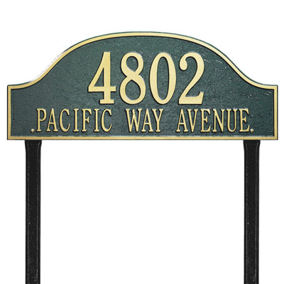 Admiral 2-Line Lawn Address Sign