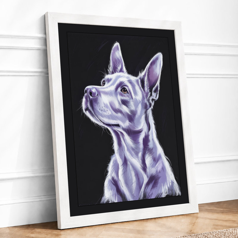 Poised Chihuahua Modern - Framed Print, A4 - 29.7 x 21.0 cm, White