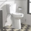 Toilette très haute 21 po | Toilette allongée deux pièces avec chasse d'eau puissante de 1,28 gallon par chasse | Toilette haute pour personnes à mobilité réduite