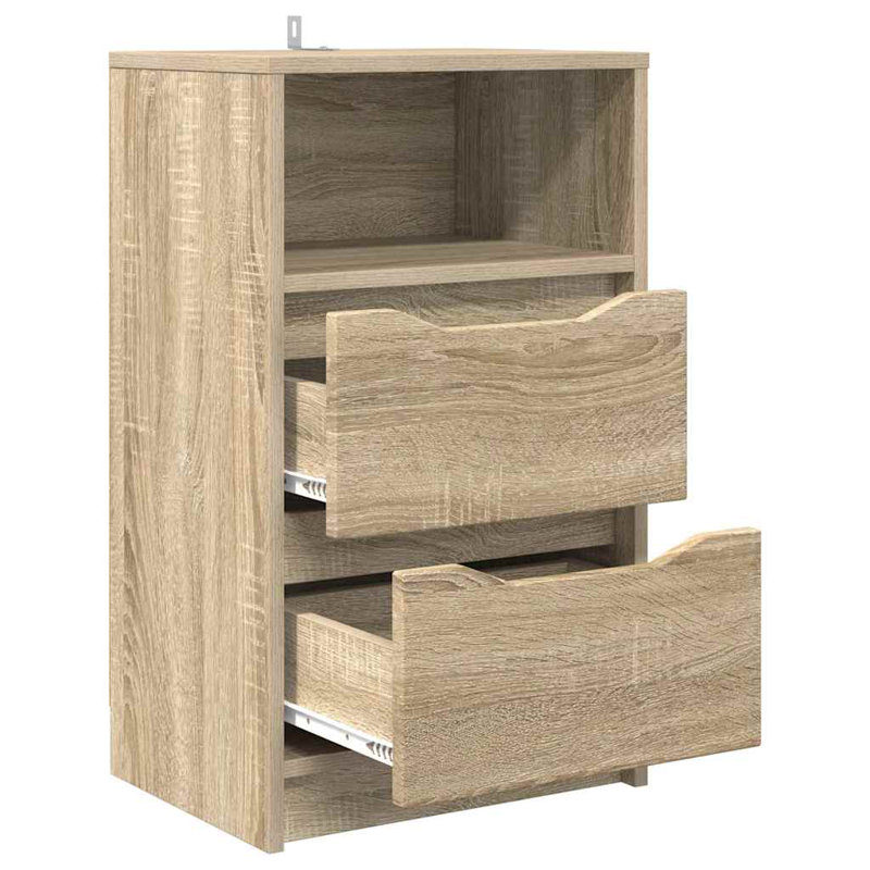 40cm W Manufactured Wood Bedside Table, Sonoma Oak