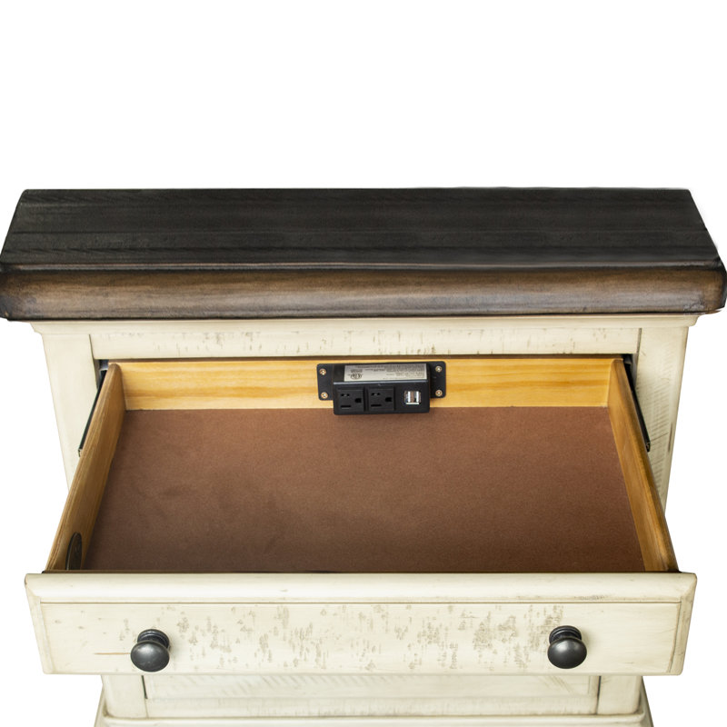 Wilfred 27'' W Solid Wood Nightstand