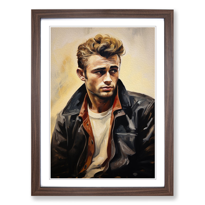 James Dean Informel - Framed Print, 46cm H x 34cm W x 2cm D, Walnut Framed