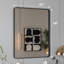 Miroir rectangulaire en métal noir 20 "x 30" Eviva Harmony-222337220