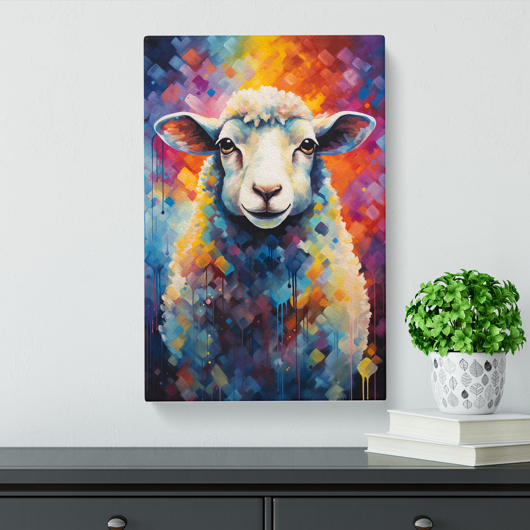 Sheep Futurism - Wrapped Canvas