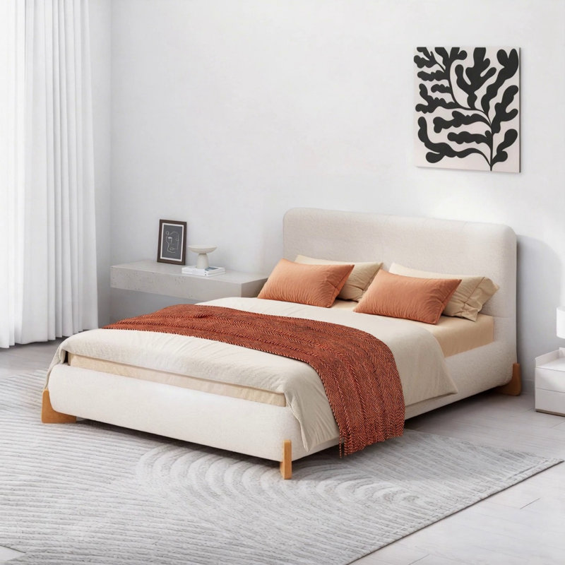 Lit tapissier Elegant Boucle, Complète