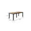 Table de jardin robuste en plastique brun et noir de 180 cm (71 po) avec trou pour parasol
