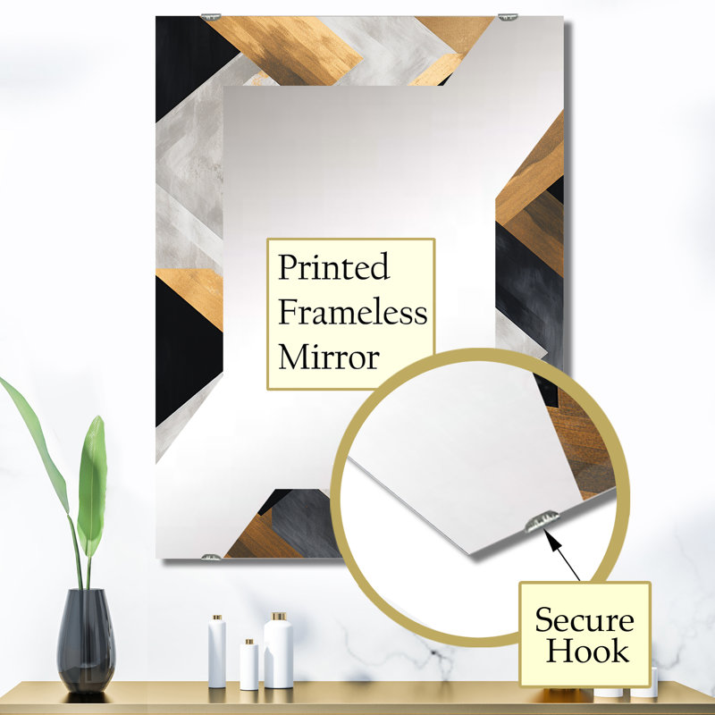 Peitsmeyer - Miroir mural géométrique abstrait MIR134586, 40 po x 30 po