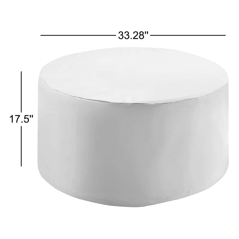 Housse pour table de patio ronde Sneed, Gris