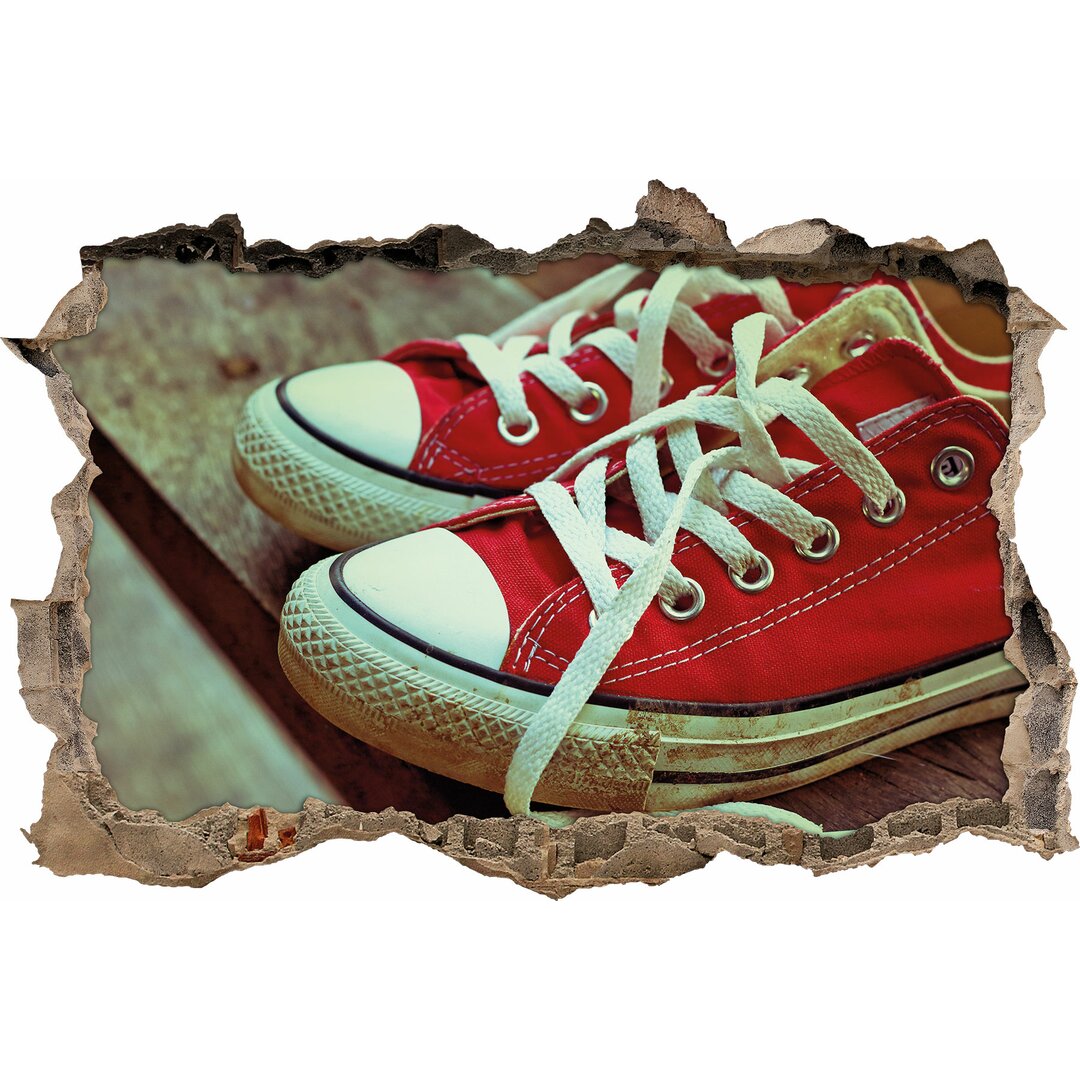 Rote Converse Chucks Wandaufkleber