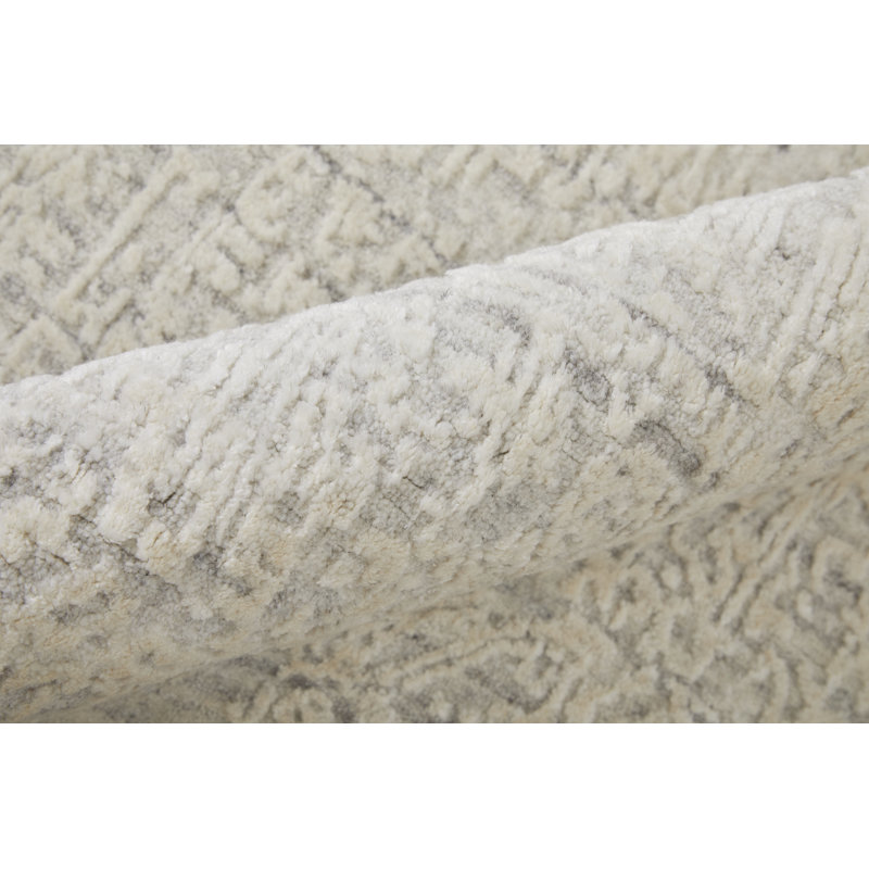 Eastfield Wool Abstract Area Rug in Ivory, Rectangle 2' x 3'