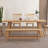 Burlywood Rectangular Solid Wood Dining Table-372326225