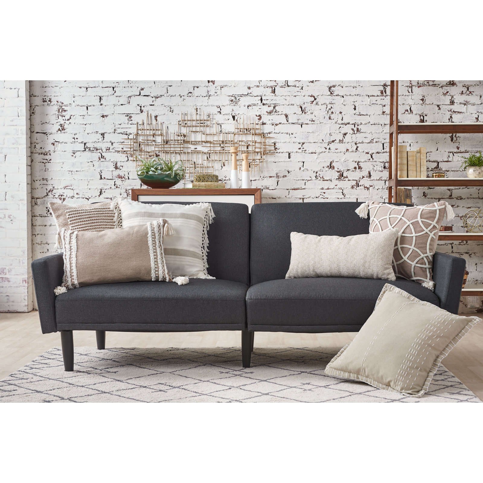 Roseville Cotton Throw Pillow Cover & Insert, Dune