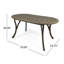 Table de 70 po en bois pour la salle à manger - Magnifique option de patio gris Vibe