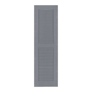 Custom Louvered Shutter with Straight Top (Set of 2)