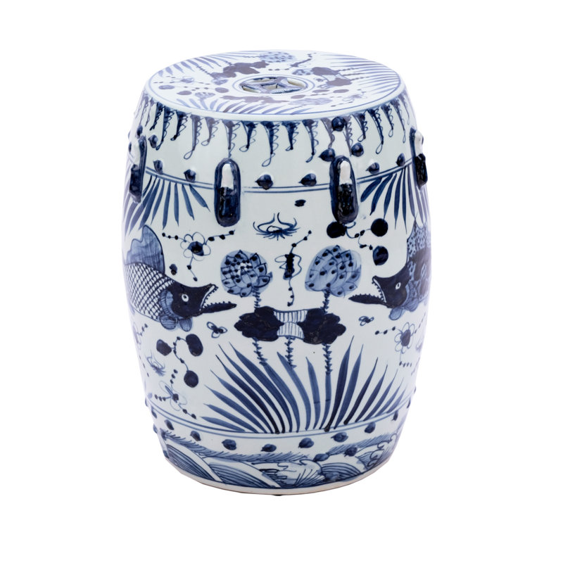 Fish Motif Garden Stool