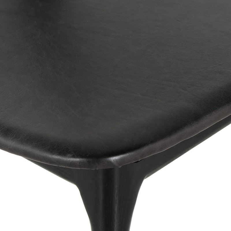 Kayla Leather Dining Chair, Sonoma Black Top Grain Leather / Black
