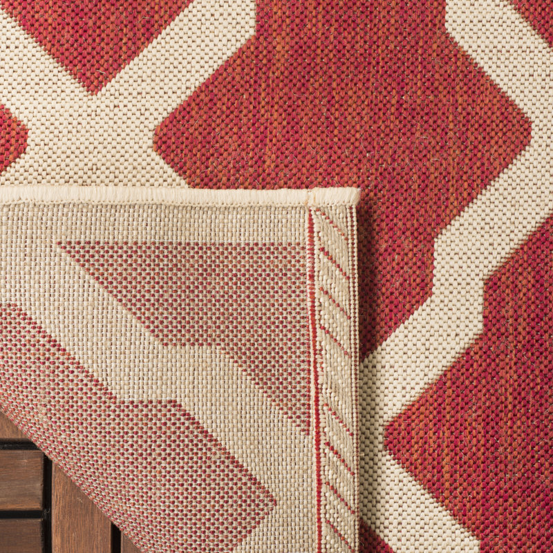 Haden House Performance Geometric Indoor/Outdoor Area Rug, Square 6'7"