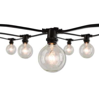 Guirlande de 14 pi avec ampoules incandescentes transparentes G16, paquet de 2