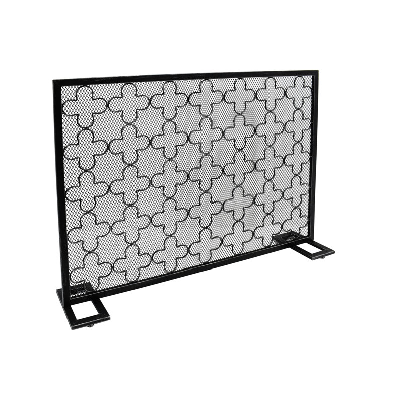 Écran de protection noir pour foyer brossé