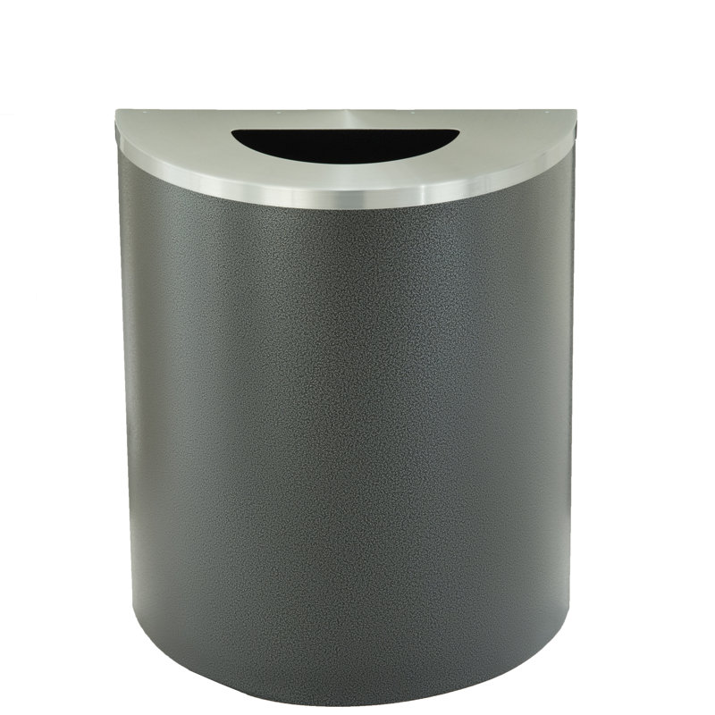 Poubelle, Filon bronze / aluminium satiné, H 28,5 po x l 24 po x P 12 po, 29