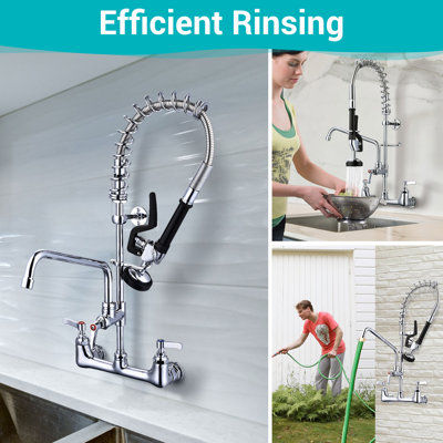 Robinet de cuisine à poignée simple avec accessoires Aquaterior Home