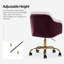 Chaise de travail en velours Adan-851993441