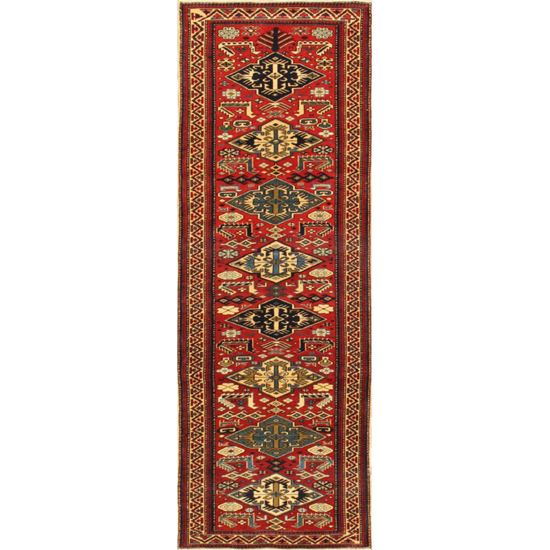 Tapis intérieur en laine noué la/brune 2 pi 6 po x 6 pi 8 po one-of-kind-the main Kazak