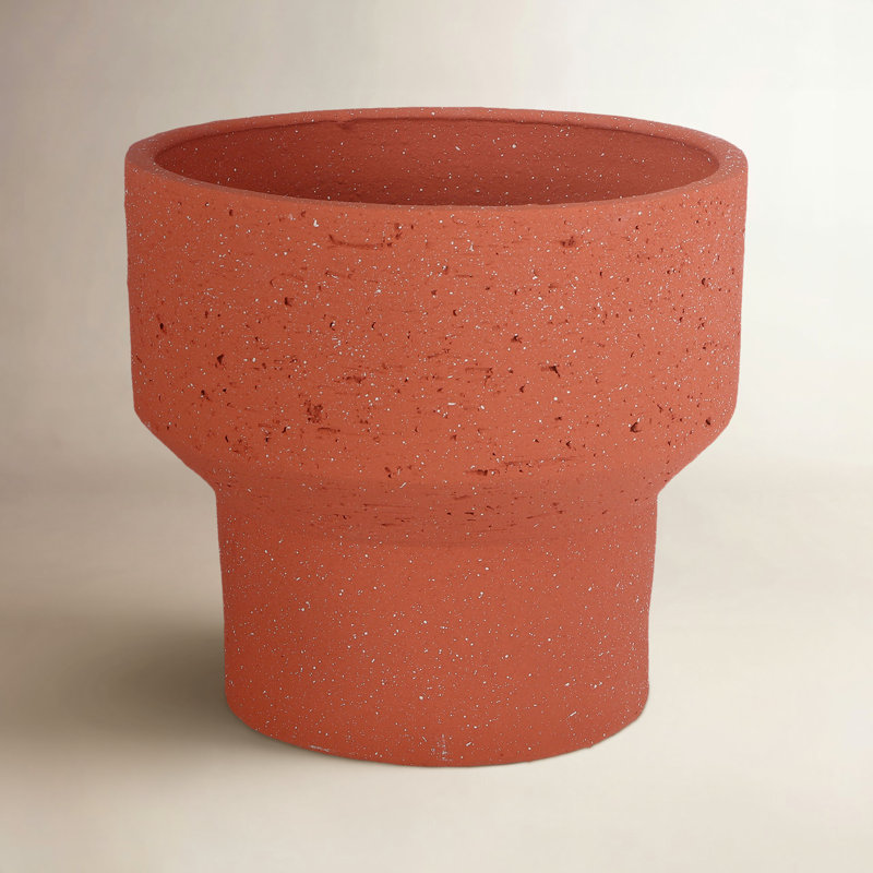 Terracotta Pot Planter, 12.6" H x 14.5" W x 14.5" D, Terracotta