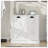 Two-Compartment Tilt-Out Laundry Sorter Cabinet - White MDF Laundry Storage with Removable Bags, Space-Saving Laundry Organizer for Home Laundry Room