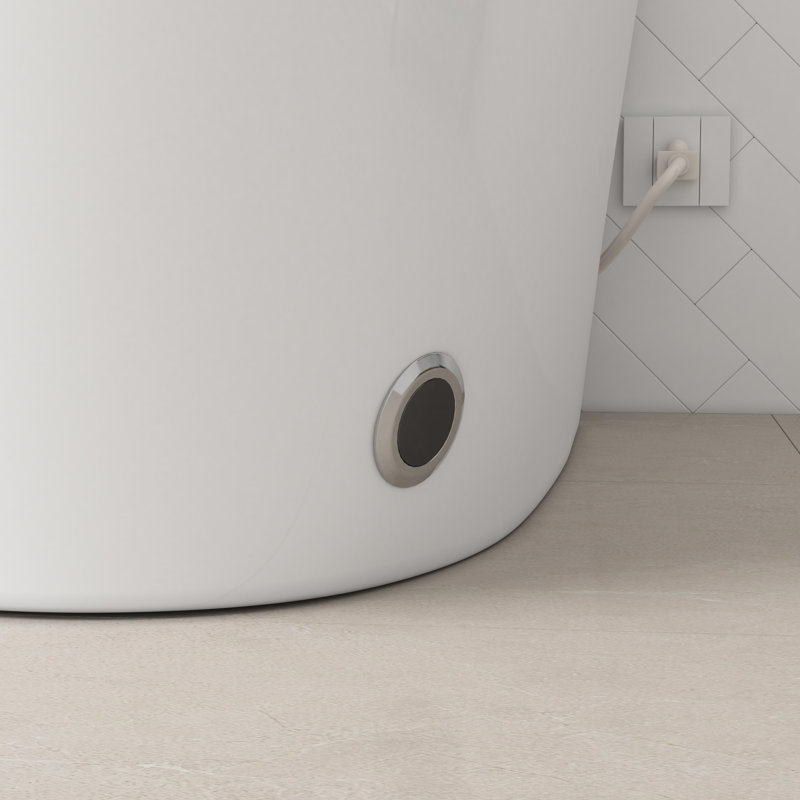 Toilette allongée une pièce Piedmont avec siège chauffant, capteur de siège et de pied, chasse automatique et occultante, veilleuse (sans fonction bidet)