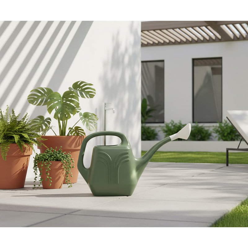 2gal. Living Green Watering Can – Durable Resin, Removable Spout, Dual Handles