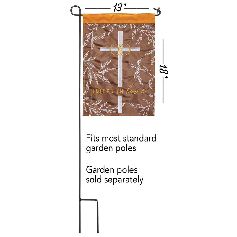 Drapeau de jardin en polyester 18 x 13 po Darrlyn