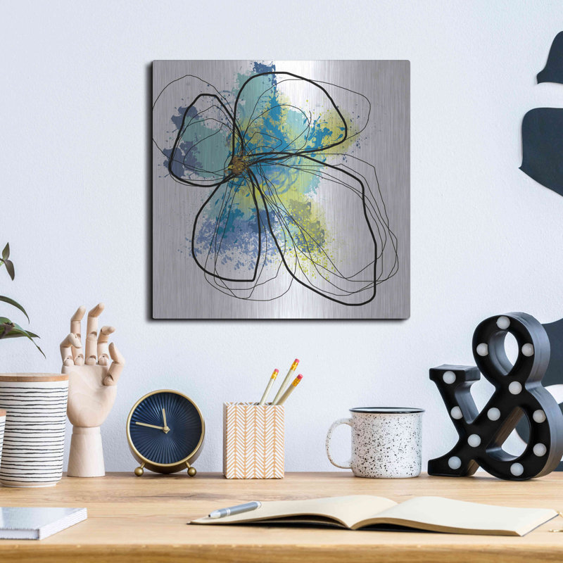 «Azure Petals I» par Jan Weiss, H 12 po x l 12 po