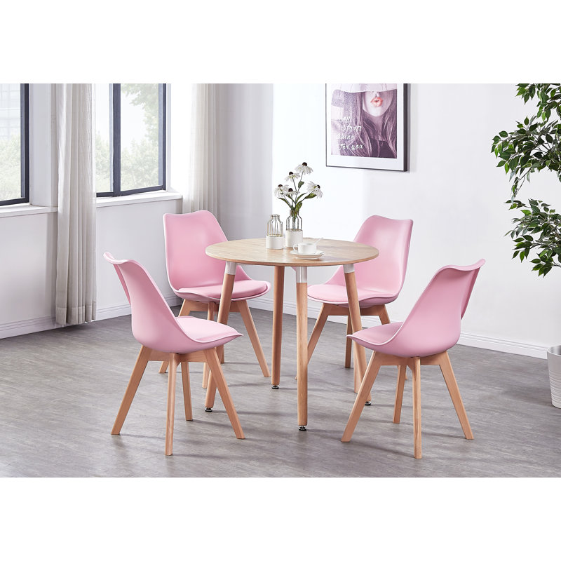 Aryanna 4 - Person Dining Set, Pink